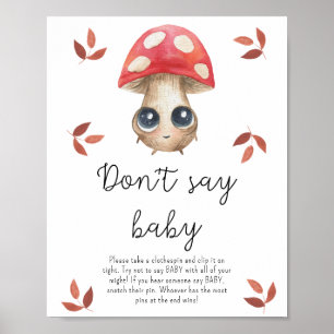 Niedlicher Pilz - Sag kein Babyposter Poster