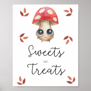 Niedlicher Pilz - Süßigkeiten und Leckereien Baby- Poster