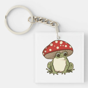 Niedlicher Pilzfrosch Schlüsselanhänger