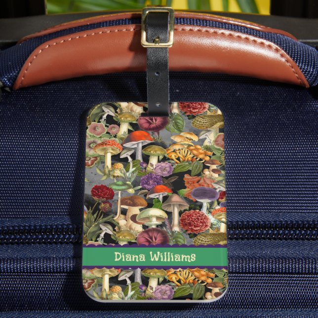 Niedlicher Pilzpilzgarten Gepäckanhänger (Vorderseite Insitu 2)