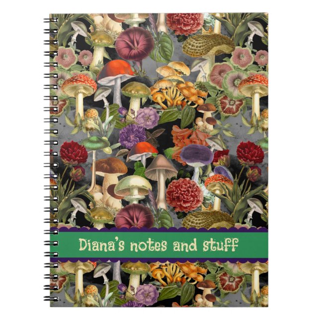 Niedlicher Pilzpilzgarten Notizblock (Vorderseite)