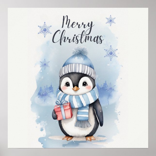 "Niedlicher Pinguin 2" Poster (Vorne)