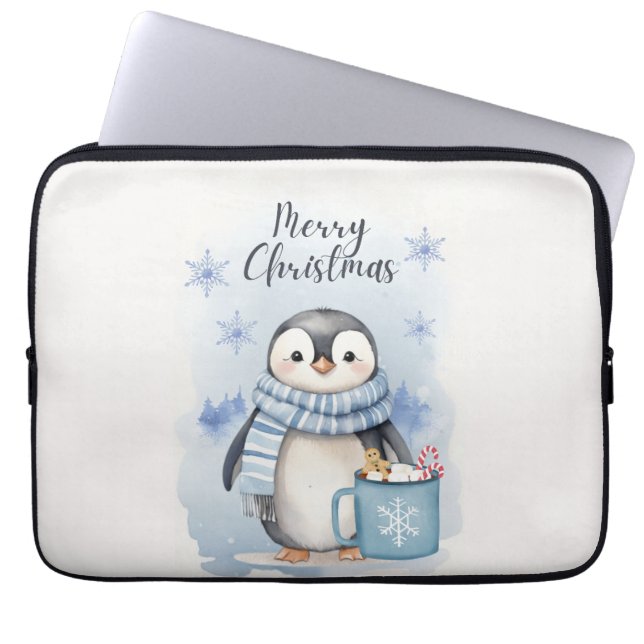 "Niedlicher Pinguin 3" Laptopschutzhülle (Vorderseite)