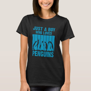 Niedlicher Pinguin Art Boys Kids Men Bird Zoologe T-Shirt