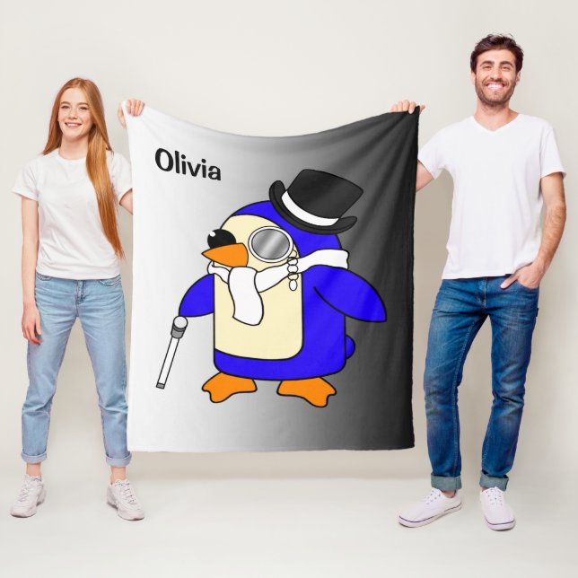 Niedlicher Pinguin aus Cartoon Fleecedecke (Beispiel)
