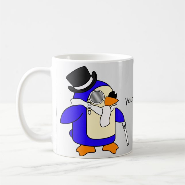 Niedlicher Pinguin aus Cartoon Kaffeetasse (Links)