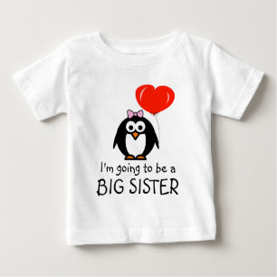 Niedlicher Pinguin Big Sister Babykleid für Geschw Baby T-shirt