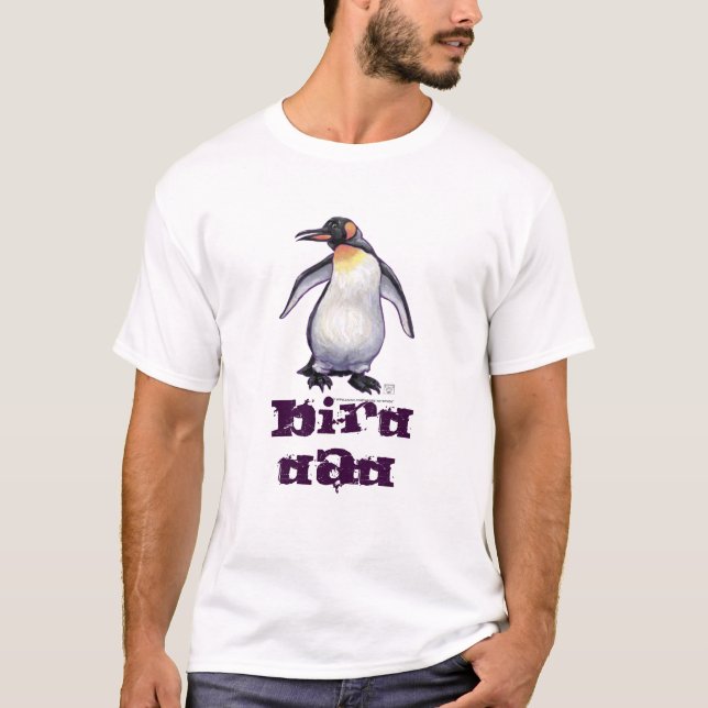 Niedlicher Pinguin-Bird-Vater T-Shirt (Vorderseite)