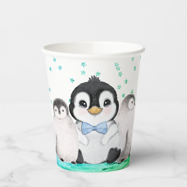 Niedlicher Pinguin Birthday Pappbecher (Links)