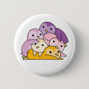 Niedlicher Pinguin-Button für die Trixflagge Button