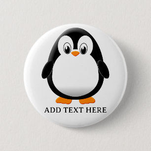 Niedlicher Pinguin-Cartoon Button