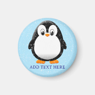 Niedlicher Pinguin-Cartoon Custom Winter Magnet