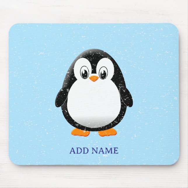 Niedlicher Pinguin-Cartoon Custom Winter Mousepad (Vorne)