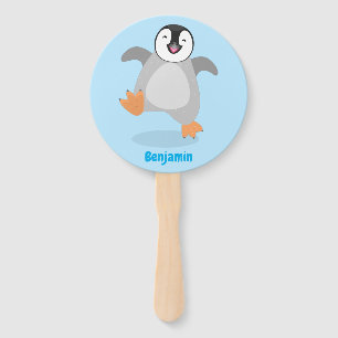 Niedlicher Pinguin-Cartoon Fächer