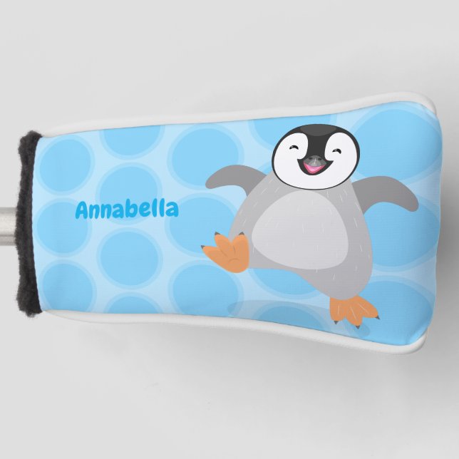 Niedlicher Pinguin-Cartoon Golf Headcover (Vorderseite)
