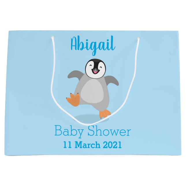 Niedlicher Pinguin-Cartoon Große Geschenktüte (Vorderseite)