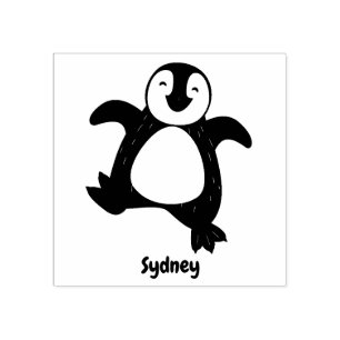 Niedlicher Pinguin-Cartoon Gummistempel