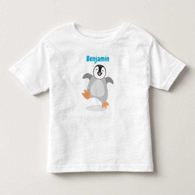 Niedlicher Pinguin-Cartoon Kleinkind T-shirt (Vorderseite)