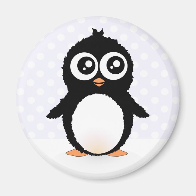 Niedlicher Pinguin-Cartoon Magnet (Vorne)