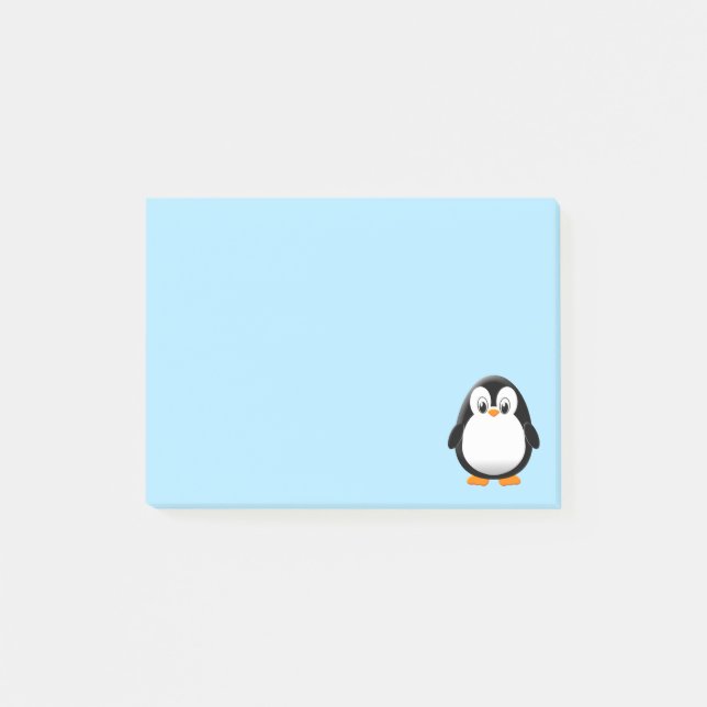 Niedlicher Pinguin-Cartoon Post-it Klebezettel (Vorderseite)