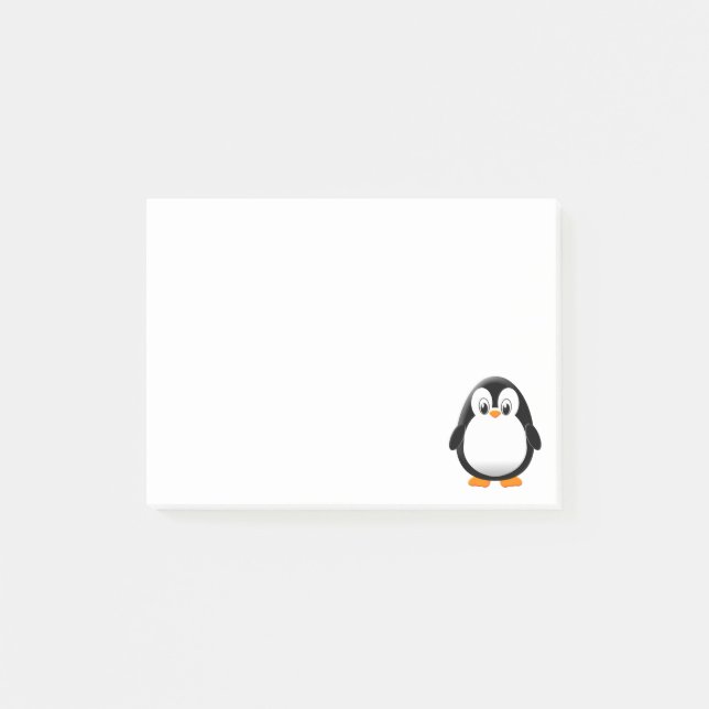 Niedlicher Pinguin-Cartoon Post-it Klebezettel (Vorderseite)