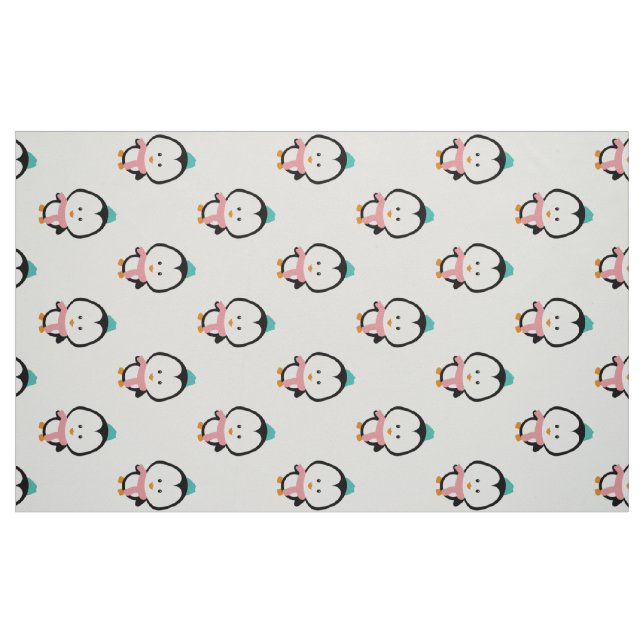 Niedlicher Pinguin-Cartoon Stoff (Fat Quarter (45,7 x 55,9 cm))