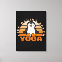 Niedlicher Pinguin, der Yoga macht. lustige Yoga-P