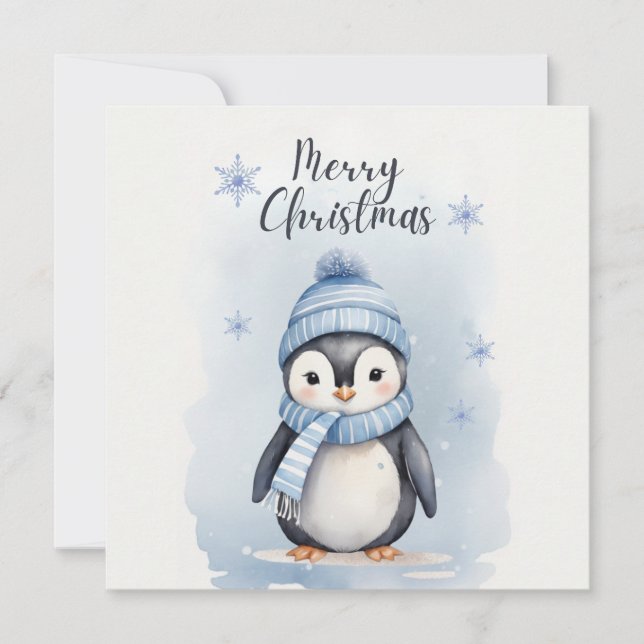 "Niedlicher Pinguin" Einladung (Vorderseite)