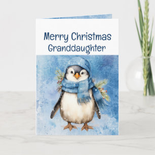 Niedlicher Pinguin Fun Animal Grandtochter Weihnac Karte