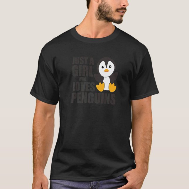 Niedlicher Pinguin für Mädchen nur ein Mädchen, da T-Shirt (Vorderseite)