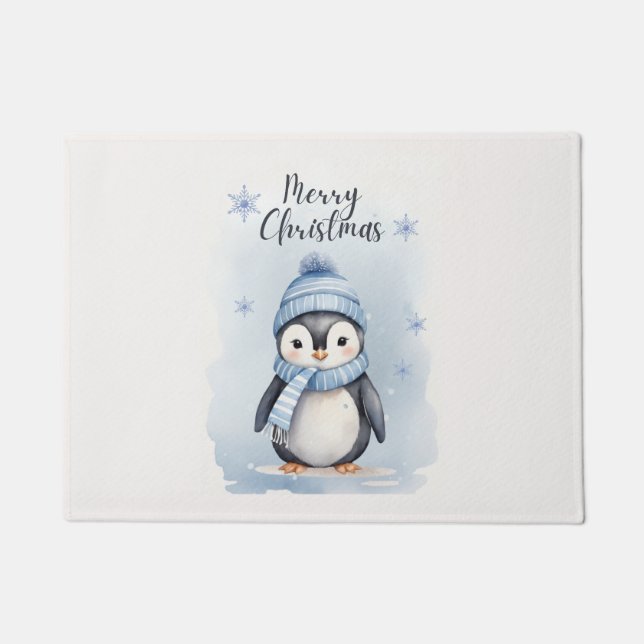 "Niedlicher Pinguin" Fußmatte (Vorderseite)