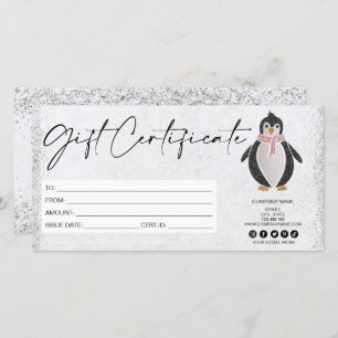 niedlicher Pinguin-Geschenkgutschein für moderne G