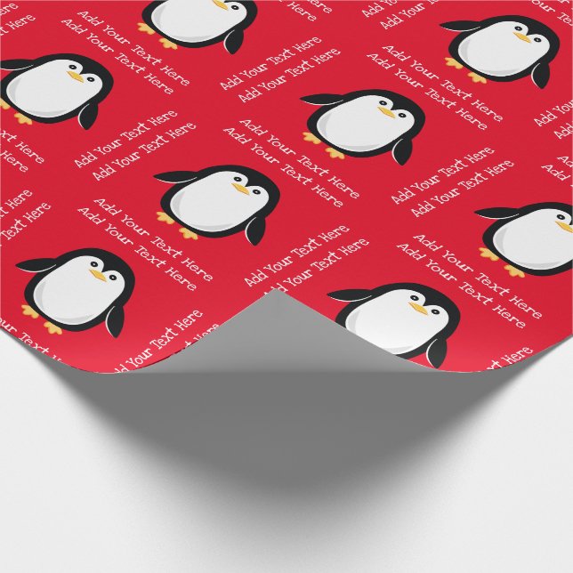 Niedlicher Pinguin Geschenkpapier (Ecke)