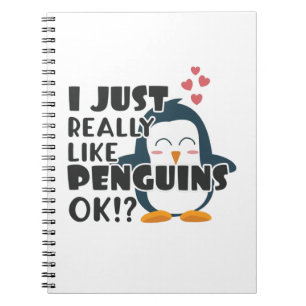 Niedlicher Pinguin, ich mag wirklich Pinguine, ok? Notizblock