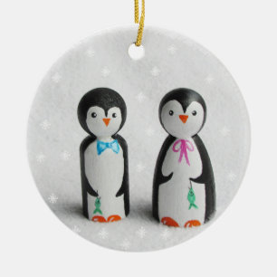 Niedlicher Pinguin Keramik Ornament