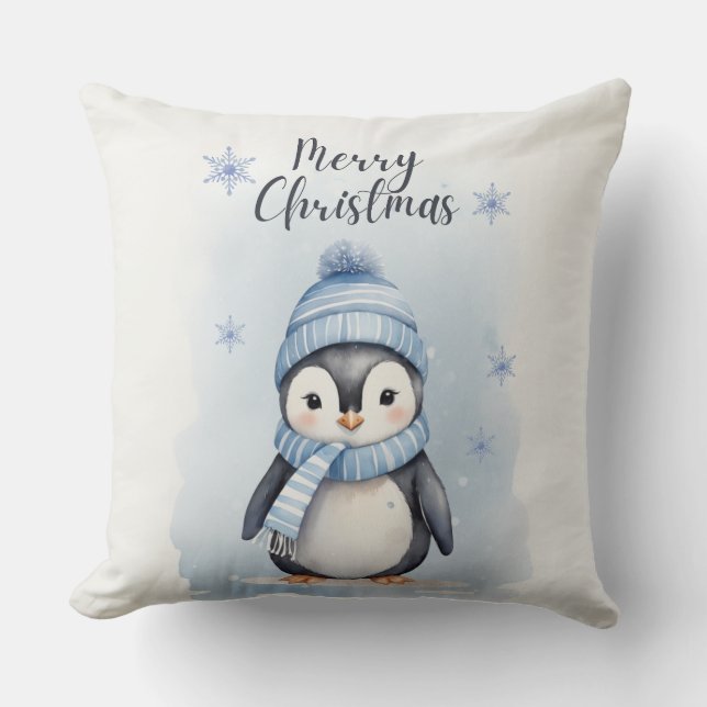 "Niedlicher Pinguin" Kissen (Vorderseite)