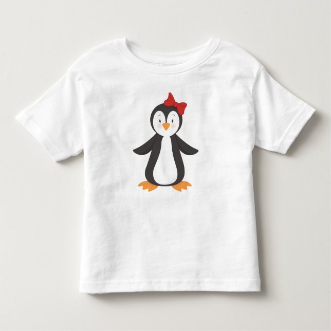 Niedlicher Pinguin, kleiner Pinguin, Pinguin mit B Kleinkind T-shirt (Vorderseite)