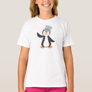 Niedlicher Pinguin, kleiner Pinguin, Pinguin mit H T-Shirt
