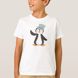 Niedlicher Pinguin, kleiner Pinguin, Pinguin mit H T-Shirt