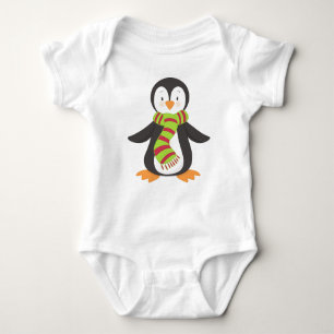 Niedlicher Pinguin, kleiner Pinguin, Pinguin mit K Baby Strampler