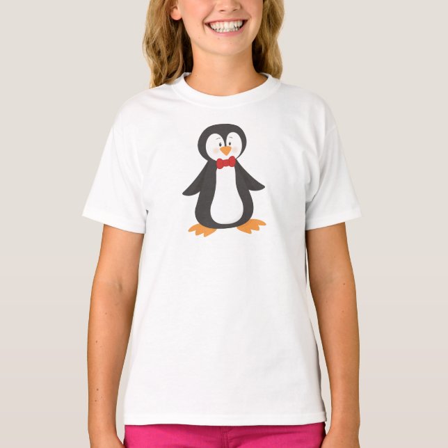 Niedlicher Pinguin, Kleiner Pinguin, Pinguin mit K T-Shirt (Vorderseite)