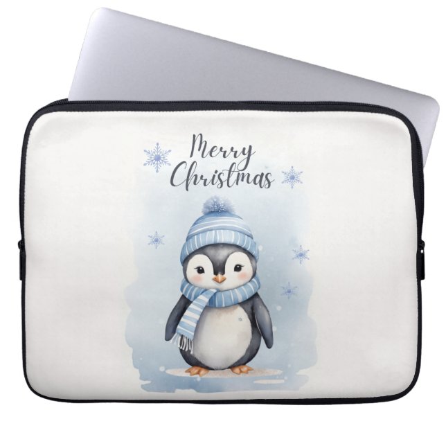 "Niedlicher Pinguin" Laptopschutzhülle (Vorderseite)