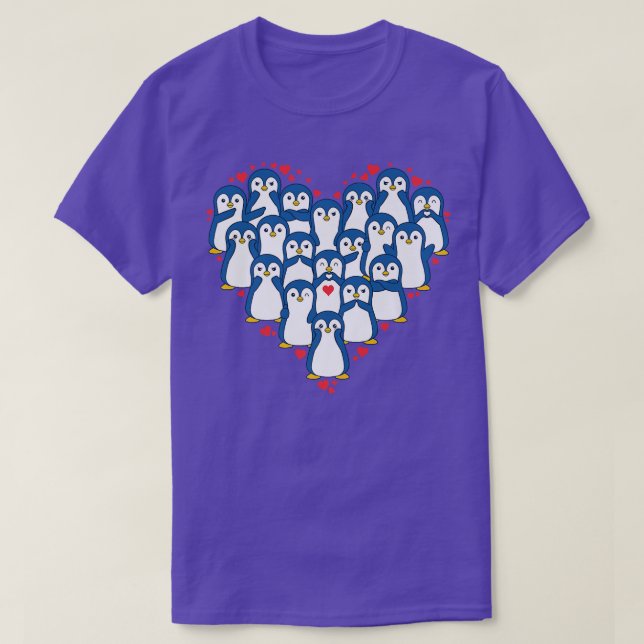 Niedlicher Pinguin Liebe des Herzens, tierische Lo T-Shirt (Design vorne)