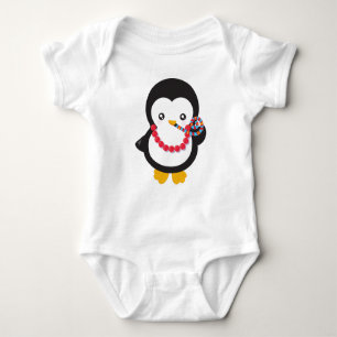 Niedlicher Pinguin, Little Pinguin, Party Pfeifen Baby Strampler