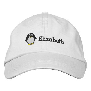 Niedlicher Pinguin mit Individuelle Name Bestickte Baseballkappe