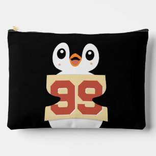 Niedlicher Pinguin mit Schild Zubehörtasche