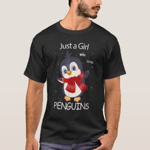 Niedlicher Pinguin Nur ein Mädchen, das Pinguine L T-Shirt