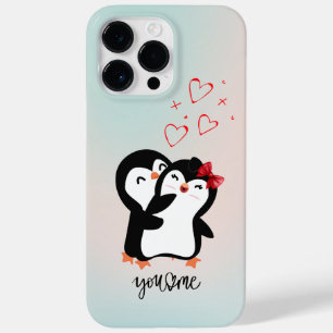 Niedlicher Pinguin-Paar-Telefonkoffer Case-Mate iPhone 14 Pro Max Hülle