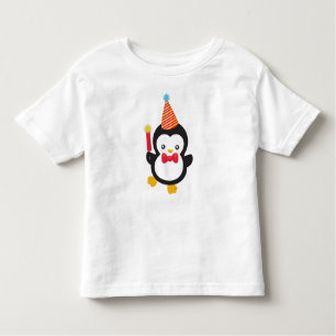 Niedlicher Pinguin, Party-Hut, Firecracker, Bow-Kr Kleinkind T-shirt