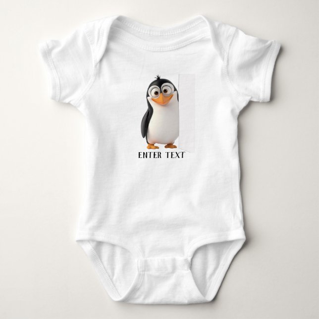 Niedlicher Pinguin Peking Baby Bodysuit mit benutz Strampler (Vorderseite)